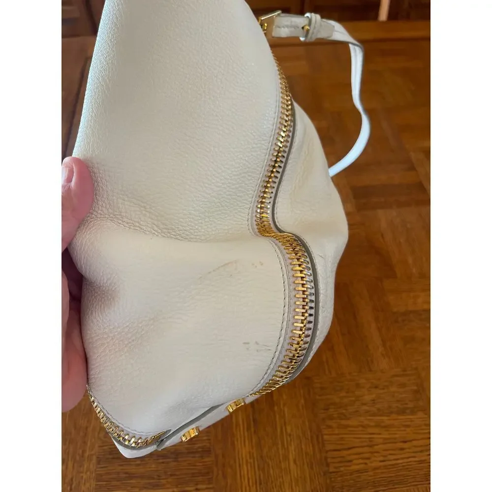 Tom Ford Sedgwick Xipper bag pebbled cream leather
